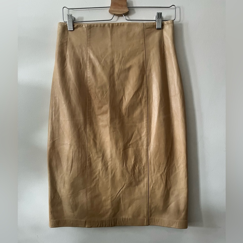 Super soft Danier midi leather skirt